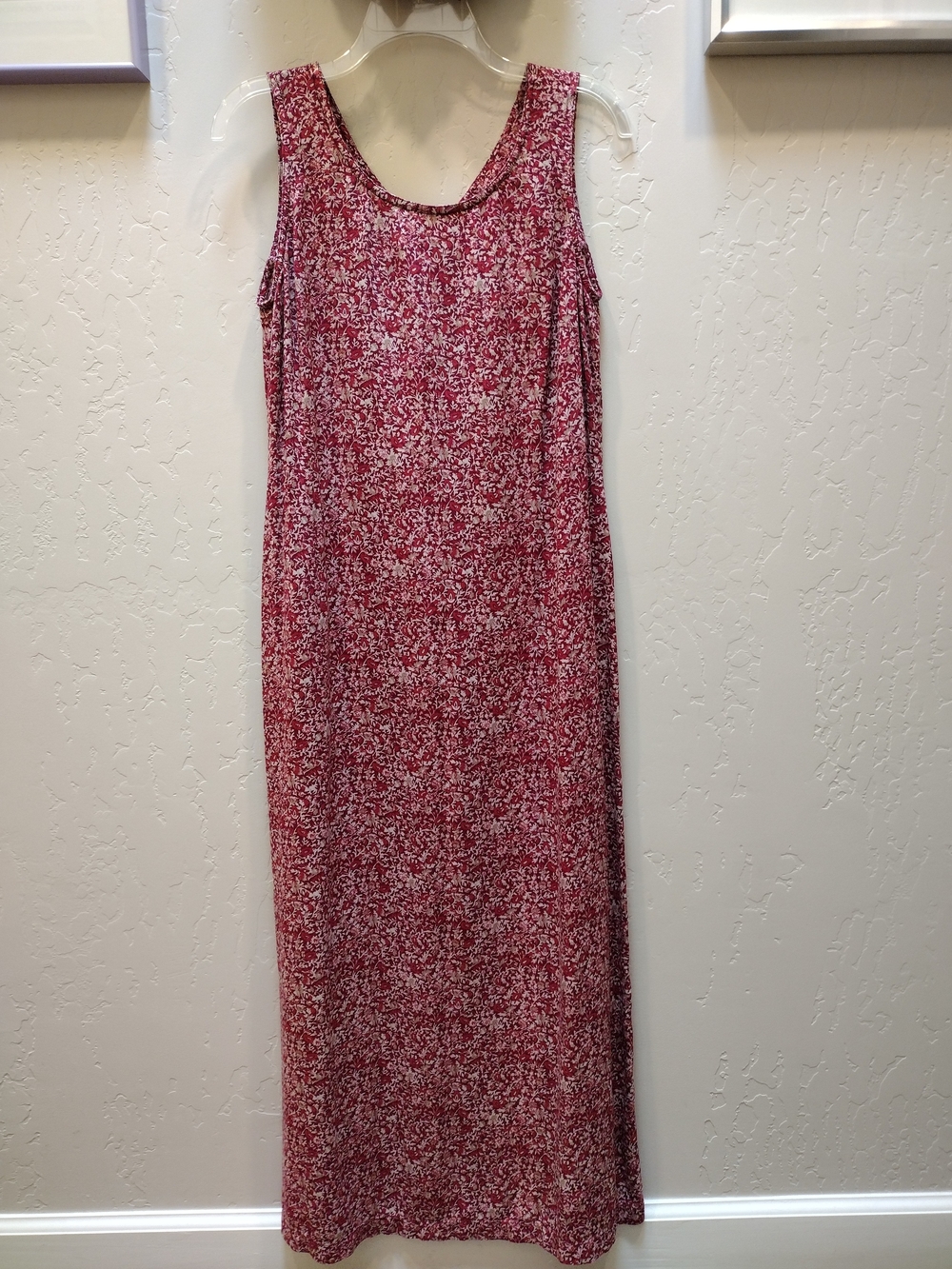 Faded Glory Red Floral Sleeveless Maxi Dress